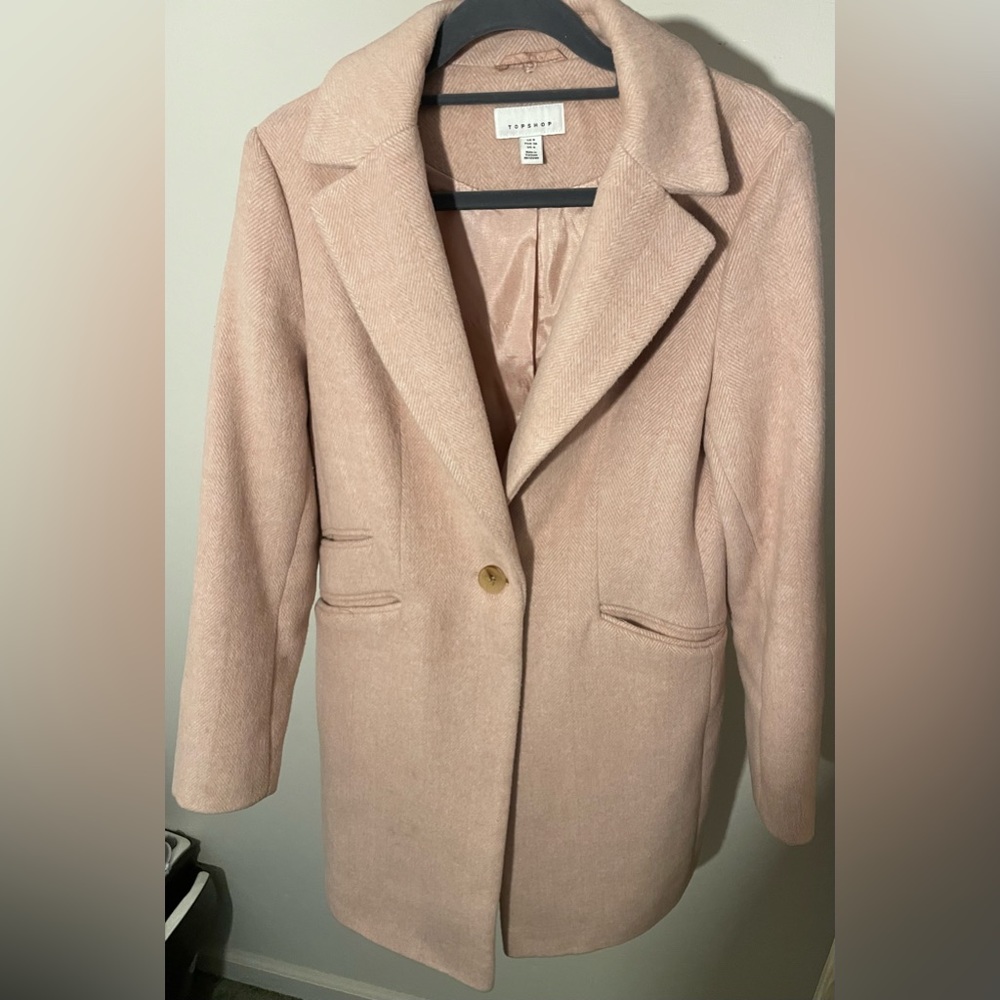 Like new TOPSHOP women’s long coat, US size 4.